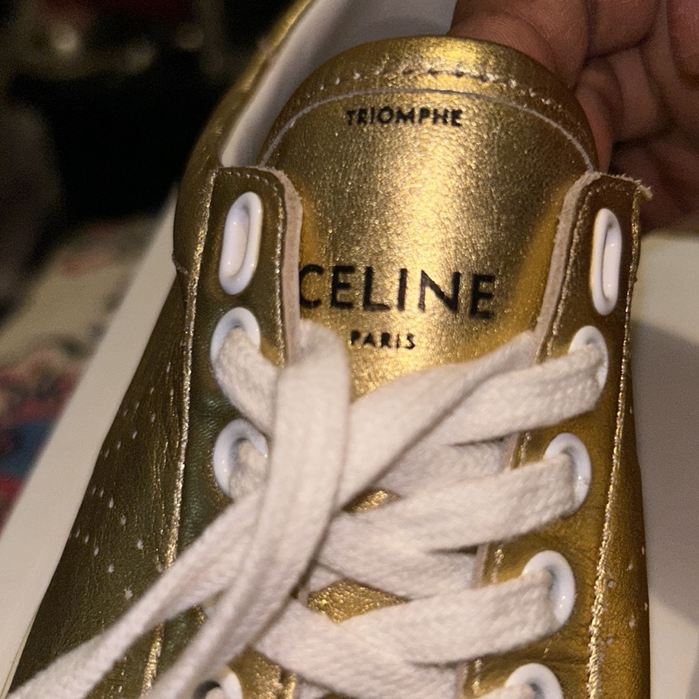 Celine TRIOMPHE sneaker in Gold - Picture 3 of 7